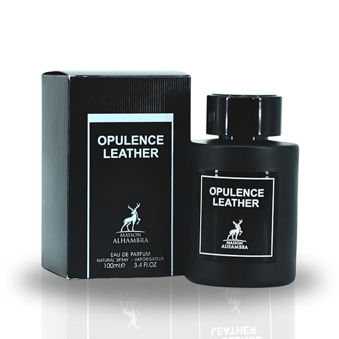 Maison Alhambra Opulence Leather EDP Spray 100ML (3.4OZ) Long Lasting, Spicy, Floral, Ambery Fragrance.